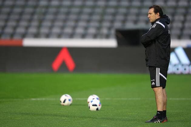- BRUSSELS, BELGIUM: Belgium s head coach Marc Wilmots pictured during a training session of the Red Devils, the Belgian national soccer team, Monday 16 November 2015, in Brussels. Tomorrow the Devils are playing Spain in preparation of the Euro2016 European Championships. BRUNOxFAHY  x04741306x