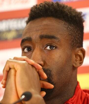 Fußball, PK Nationalteam Schweiz SOCCER - AUT vs SUI, friendly match, preview VIENNA,AUSTRIA,16.NOV.15 - SOCCER - OEFB international match Länderspiel Austria vs Switzerland, friendly match, preview, press conference PK Pressekonferenz team SUI. Image shows Johan Djourou (SUI). GEPAxpictures xChristianxOrt