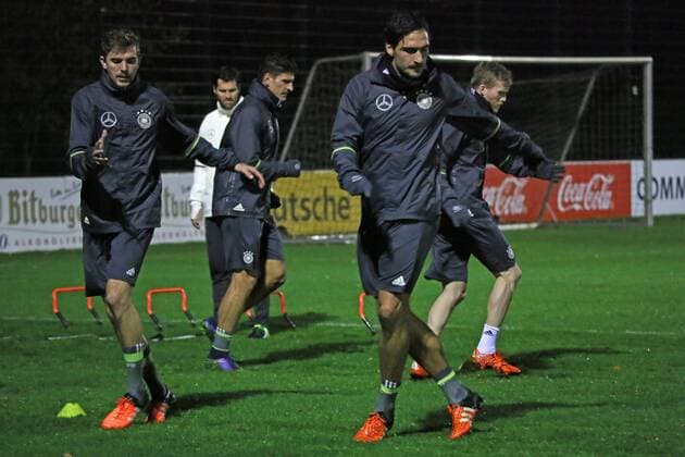 Christoph Kramer, Mario Gomez, Mats Hummels, Andre Schuerrle - Training der Deutschen Nationalmannschaft, Sportschule Barsinghausen