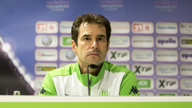 Fußball, UWCL, Abschlusstraining und Pressekonferenz VfL Wolfsburg; Cheftrainer Ralf Kellermann (Wolfsburg) Porträt, Portrait, Einzelbild. xtgx