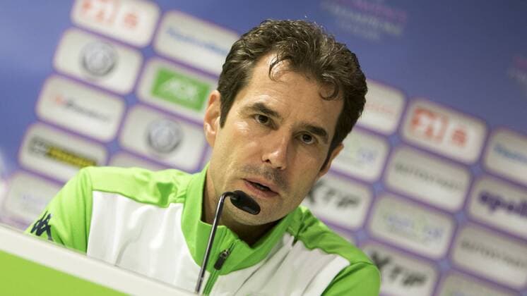 Fußball, UWCL, Abschlusstraining und Pressekonferenz VfL Wolfsburg; Cheftrainer Ralf Kellermann (Wolfsburg) Porträt, Portrait, Einzelbild. xtgx