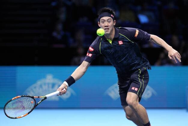 TENNIS - ATP Tennis Herren World Tour Finals 2015 LONDON,ENGLAND,17.NOV.15 - TENNIS - ATP World Tour, World Tour Finals 2015. Image shows Kei Nishikori (JPN). GEPAxpictures xAlanxGrieves
