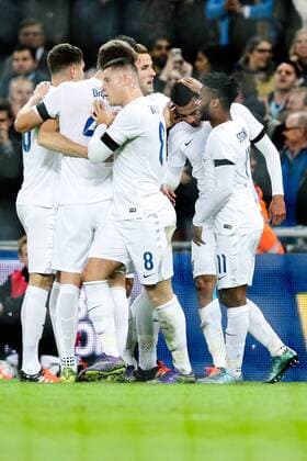 England?s Dele Alli celebrates scoring his side s 1st goal - Breast Cancer Care International - England v France - Wembley Stadium - London - England - 17th November 2015 - Picture Charlie Forgham Bailey Sportimage EDITORIAL USE ONLY. No use with unauthorised audio, video, data, fixture lists, club league logos or live services. Online in-match use limited to 120 images, no video emulation. No use in betting, games or single club league player publications.