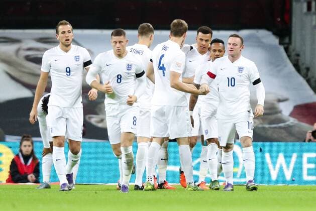 England s Wayne Rooney celebrates scoring the 2nd goal - Breast Cancer Care International - England v France - Wembley Stadium - London - England - 17th November 2015 - Picture Charlie Forgham Bailey Sportimage EDITORIAL USE ONLY. No use with unauthorised audio, video, data, fixture lists, club league logos or live services. Online in-match use limited to 120 images, no video emulation. No use in betting, games or single club league player publications.