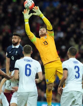 Football - 2015 2016 International Friendly Länderspiel - England vs. France Goalkeeper, Jack Butland of England at Wembley. COLORSPORT ANDREW COWIE 
