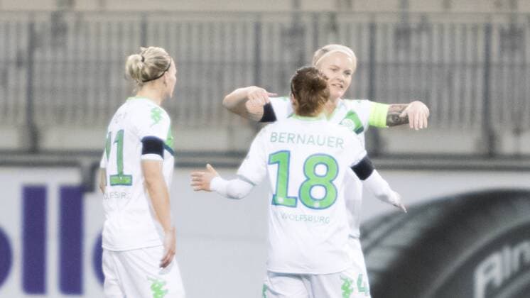 Fußball, UWCL, VfL Wolfsburg - FC Chelsea; Vanessa Bernauer (Wolfsburg, 18) Jubel, Torjubel, Freude, Emotion, Torerfolg, Aktion, action, goal, goal celebration, celebrates. xtgx