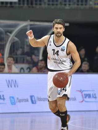 2015-16 EuroCup Group E basketball match between Besiktas Sompo Japan and Lietuvos Rytas in Istanbul on November 18, 2015. Final Score: Besiktas Sompo Japan 92 - 103 Lietuvos Rytas Pictured: Engin Atsur 14 of Besiktas Sompo Japan. 