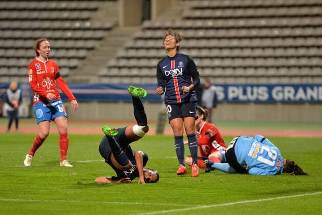 Fußball, Damen, Champions League, Paris St. Germain - KIF Örebro DFF Marie Laure Delie (psg) - Cristiane FOOTBALL : Paris SG (St. Germain) vs Orebro - Frauen Champions League Frauenfussball - AnthonyBIBARD FEP Panoramic 