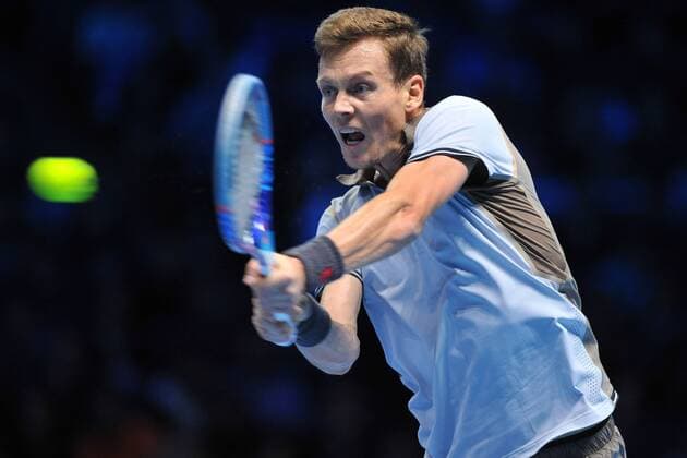 Tomas Berdych (Cze) TENNIS : ATP Tennis Herren WORLD TOUR FINALS 2015 - 19 11 2015 TennisMagazine Panoramic 