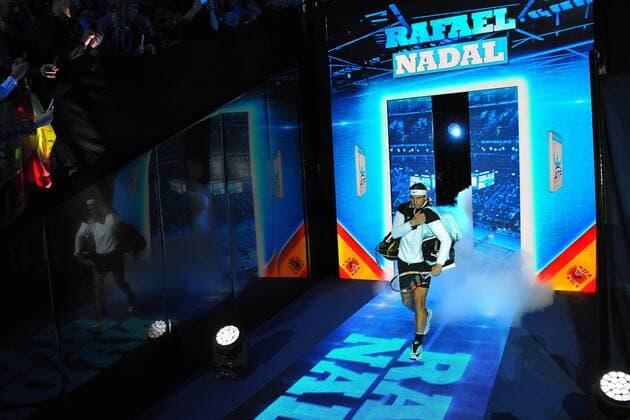 Rafael Nadal (Esp) TENNIS : ATP Tennis Herren WORLD TOUR FINALS 2015 - 20 11 2015 TennisMagazine Panoramic 