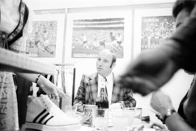 Adidas Empfang auf der SPOGA 1971 in Köln, Uwe Seeler (Hamburger SV)