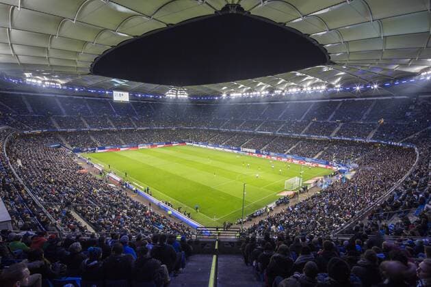 Blick ins Volksparkstadion 20.11.2015, Hamburg, Hamburger SV vs. Borussia Dortmund