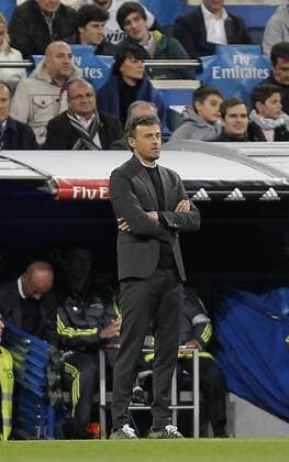 Fußball, El Clasico, Real Madrid - FC Barcelona Football match between Real Madrid and Barcelona FC (Barca) of the 2015 2016 Spanish League, held at the Santiago Bernabeu stadium, in Madrid 11 21 2015. Luis Enrique 