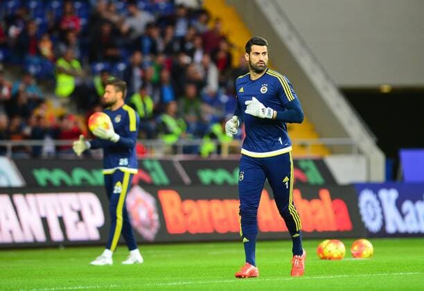 Turkey superlig match between Mersin Idman Yurdu and Fenerbahce in Mersin on November 21,2015. Final Score: Mersin Idman Yurdu 1 - Fenerbahce 3 Pictured: Goalkeeper Volkan Demirel of Fenerbahce.