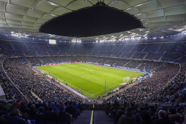 Blick ins Volksparkstadion 20.11.2015, Hamburg, Hamburger SV vs. Borussia Dortmund Â