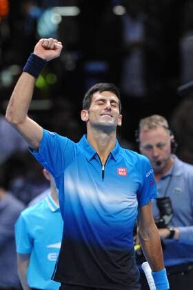 Novak Djokovic (Ser) def Roger Federer (Sui) TENNIS : ATP Tennis Herren WORLD TOUR FINALS 2015 - 22 11 2015 TennisMagazine Panoramic 