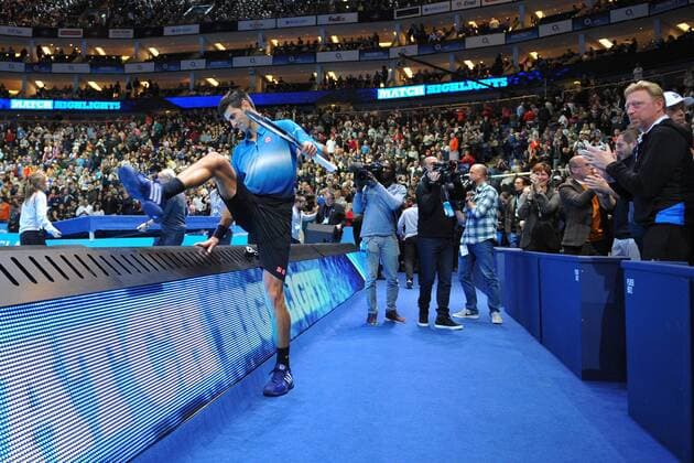 Novak Djokovic (Ser) def Roger Federer (Sui) TENNIS : ATP Tennis Herren WORLD TOUR FINALS 2015 - 22 11 2015 TennisMagazine Panoramic 
