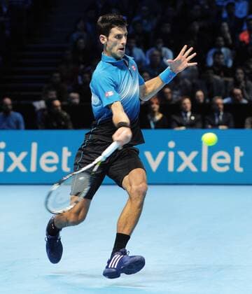 Tennis - 2015 ATP Tennis Herren World Tour Finals at The O2 - Day Seven Singles Final : Novak Djokovic (Srb) v Roger Federer (Sui) Novak Djokovic COLORSPORT ANDREW COWIE 