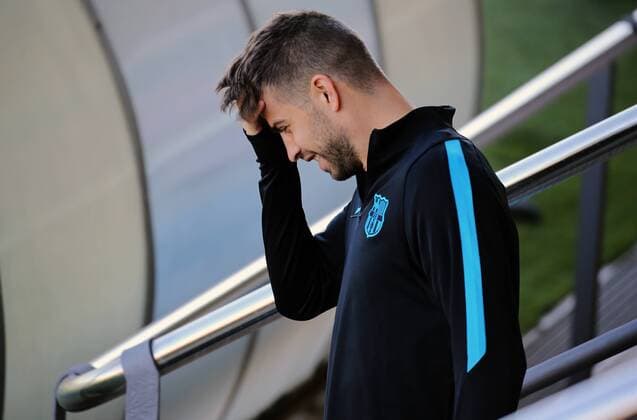 Fußball, Champions League, FC Barcelona Training BARCELONA -november 23- BARCELONA: Gerard Pique in the FC Barcelona Barca training previous to the Champions League match against Roma. Photo: Joan Valls Urbanandsport Cordon Press 