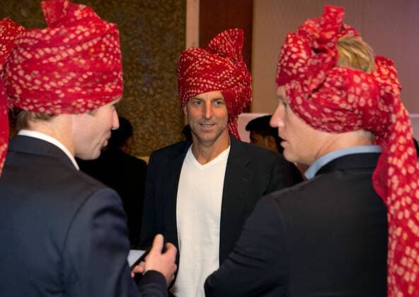 Champions Tennis League 2015, Players Party, L-R. Rainer Schuettler,Thomas Muster , Thomas Johansson, Tennis - Champions Tennis League 2015 - - - Mumbai - Maharashtra - India - 23 November 2015.