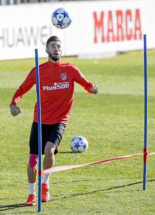 UEFA Champions League 2015 2016 - Atletico Madrid training session. In this picture, Carrasco. xDIEGOxGxSOUTOx 