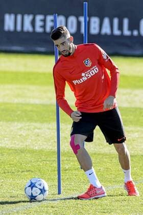 UEFA Champions League 2015 2016 - Atletico Madrid training session. In this picture, Carrasco. xDIEGOxGxSOUTOx 