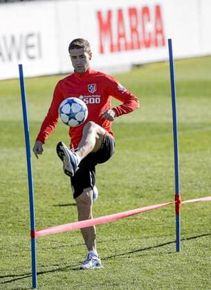 UEFA Champions League 2015 2016 - Atletico Madrid training session. In this picture, Gabi. xDIEGOxGxSOUTOx 