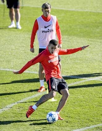 UEFA Champions League 2015 2016 - Atletico Madrid training session. In this picture, Correa. xDIEGOxGxSOUTOx 