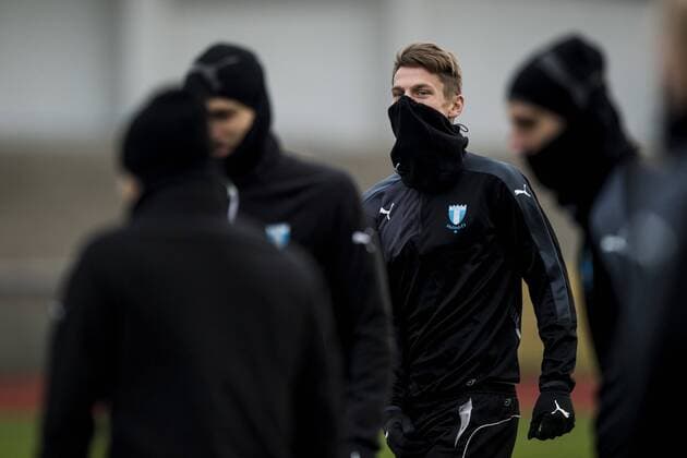 Fußball, Champions League, Malmö FF Training 151124 Malmö FFs Markus Rosenberg under en träning inför fotbollsmatchen i Champions League den 24 november 2015 i Malmö.  Copyright: PETTERxARVIDSON BB151124PA007