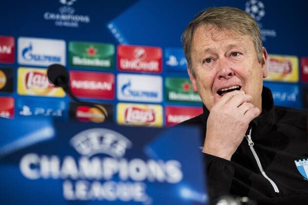 Fußball, Champions League, PK Malmö FF 151124 Malmö FFs tränare ge Hareide under en presskonferens inför fotbollsmatchen i Champions League den 24 november 2015 i Malmö.  Copyright: PETTERxARVIDSON BB151124PA044