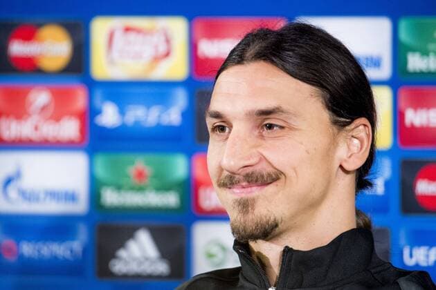 Fußball, Champions League, Paris St. Germain PK 151124 Zlatan Ibrahimovic under en presskonferens inför fotbollsmatchen i Champions League den 24 november 2015 i Malmö.  Copyright: LUDVIGxTHUNMAN BB151124BB003