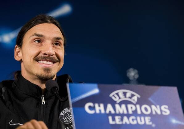 Fußball, Champions League, Paris St. Germain PK 151124 PSG:s Zlatan Ibrahimovic under en presskonferens inför fotbollsmatchen i Champions League den 24 november 2015 i Malmö.  Copyright: PETTERxARVIDSON BB151124PA104