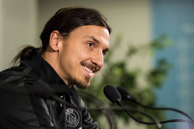 Fußball, Champions League, Paris St. Germain PK 151124 PSG:s Zlatan Ibrahimovic under en presskonferens inför fotbollsmatchen i Champions League den 24 november 2015 i Malmö.  Copyright: PETTERxARVIDSON BB151124PA106