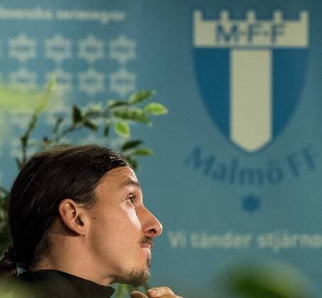 Fußball, Champions League, Paris St. Germain PK 151124 PSG:s Zlatan Ibrahimovic under en presskonferens inför fotbollsmatchen i Champions League den 24 november 2015 i Malmö.  Copyright: PETTERxARVIDSON BB151124PA107