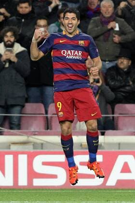 Fußball, Champions League, FC Barcelona - AS Rom Lusi Suarez Barcelona 3-0 Goal Celebration Luis Suarez Barcelona - Barcelona, 24.11.2015 - Fussball - UEFA Champions League 2015 2016 - FC Barcelona vs AS Roma - lucaxpagliaricci