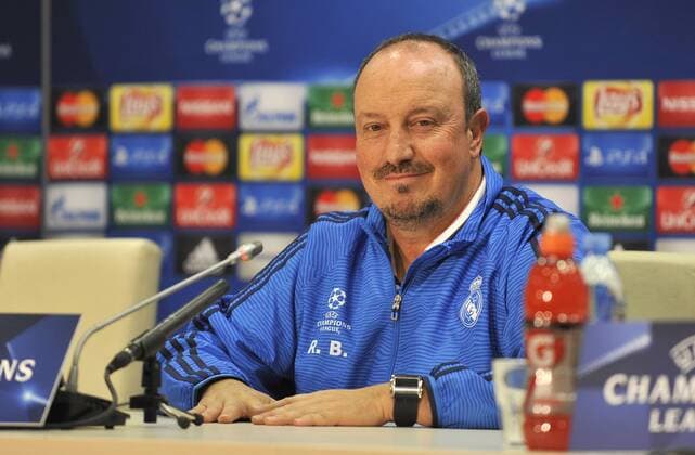 Nov. 24, 2015 - Lviv, ukraine - Head coach of Real Madrid Rafael Benitez during press-conference and training session before soccer match between FC Shakhtar Donetsk and Real Madrid CF . UEFA Champions league 2015-2016 season at Arena Lviv stadium, in Lviv City, Ukraine, on 24 November, 2015. UEFA Champions league, Shakhtar Donetsk and Real Madrid CF  - ZUMAn230