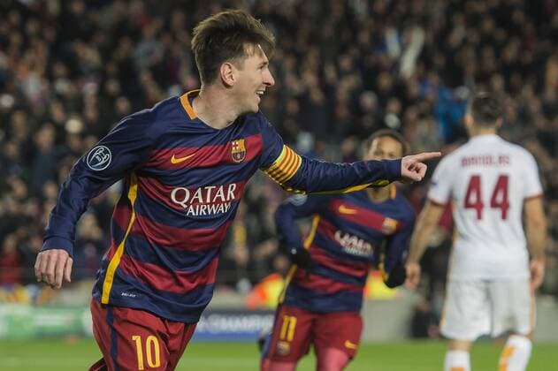 Lionel Andres Messi of FC Barcelona Barca Barcelona v AS Roma Topvoetbal 2015 2016 xVIxGerritxvanxKeulenxIVx 4623894
