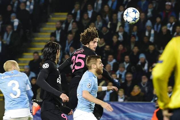 Fußball, Champions League, Malmö FF - Paris St. Germain Felipe Carvalho - Malmö, Schweden - Champions League, Malmö FF vs. Paris Saint Germain PSG.  Copyright: DANIELxSTILLER BB151125DS005