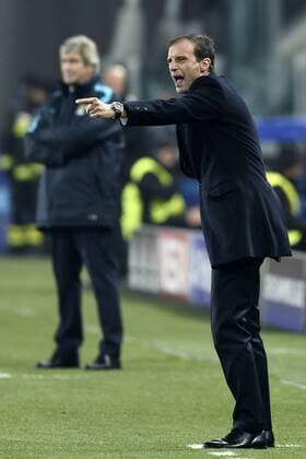 Turin, 25.11.2015 - Fussball - UEFA Champions League 2015 2016 - Juventus Turin vs Manchester City - Massimiliano Allegri-Manuel Pellegrini 