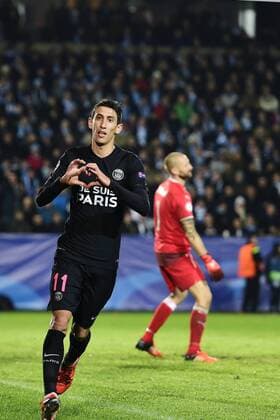 Fußball, Champions League, Malmö FF - Paris St. Germain Angel Di Maria - Malmö, Schweden - Champions League, Malmö FF vs. Paris Saint Germain PSG.  Copyright: DANIELxSTILLER BB151125DS029