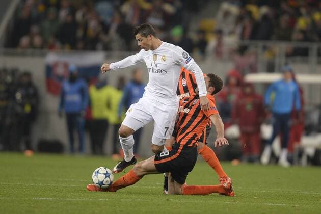 Fußball, Champions League, Schachtar Donezk - Real Madrid Cristiano Ronaldo ( Real Madrid ) - Donetsk, 25.11.2015 - Fussball - UEFA Champions League 2015 2016 - Shakhtar Donetsk vs Real Madrid - AlexNicodim Panoramic 