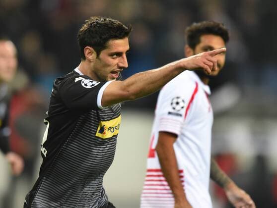 Champions League: Borussia Mönchengladbach - FC Sevilla 25.11.2015. Torjubel Lars Stindl (BMG) nach dem 1:0. HM