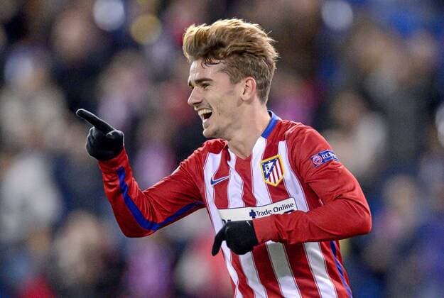 Champions League match played between Atletico Madrid and Galatasaray Istanbul. In this picture, Antoine Griezmann celebrates first goal. xDIEGOxGxSOUTOx 