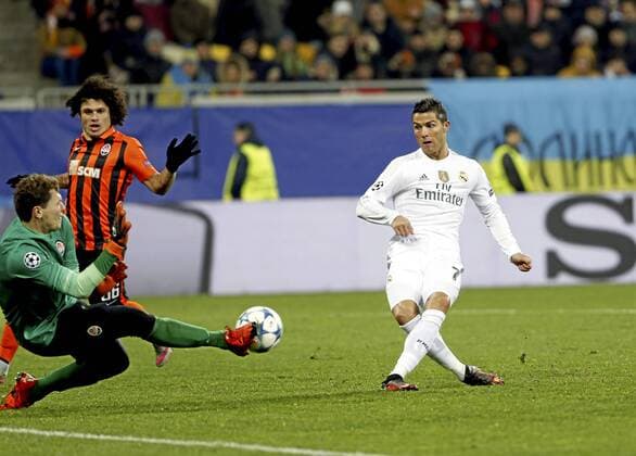 Champions League match between Shakhtar Donetsk and Real Madrid. In this picture, Cristiano Ronaldo. xFOTOxCHEMAxREYx 