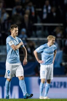Markus Rosenberg, Franz Brorsson - Malmö, Schweden - Champions League, Malmö FF vs. Paris Saint Germain PSG.  Copyright: PETTERxARVIDSON BB151125PA210
