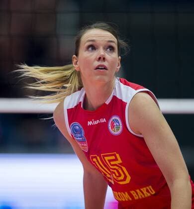 Volleyball, Damen, CEV Champions League, Saison 2015 2016, Dresdner SC (DSC) - Telekom Baku, Mittwoch (25.11.2015), Margon Arena, Dresden. Bakus Lucie Muhlsteinova. RM001