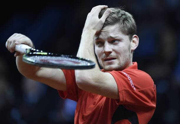David Goffin of Belgium Davis Cup team TENNIS : Belgique vs Grande Bretagne - Coupe Davis - Finale - Gand - 27 11 2015 Photonews Panoramic 