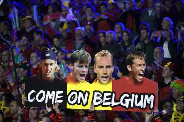 illustration picture of fans of Belgium TENNIS : Belgique vs Grande Bretagne - Coupe Davis - Finale - Gand - 27 11 2015 Photonews Panoramic 