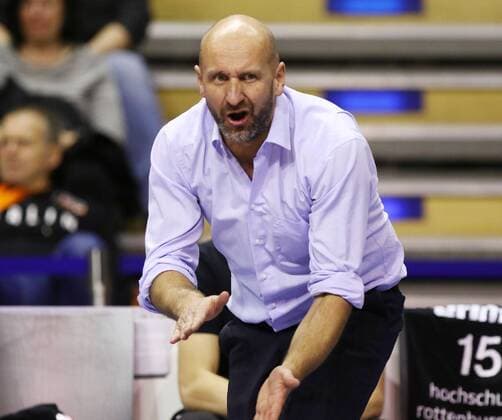 Berlin Cheftrainer Hans Peter Mueller-Angstenberger (TV Rottenburg) , Berlin Recycling Volleys vs. TV Rottenburg, Volleyball, Bundesliga, 28.11.2015, Copyright: Hundt xEibner-Pressefoto EP_mht