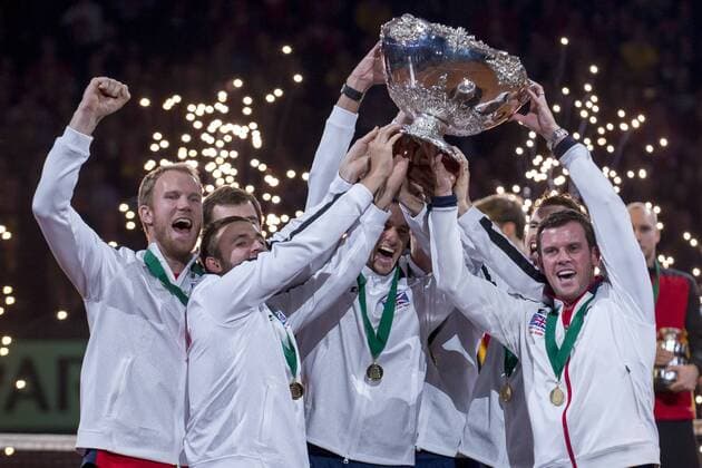 Belgium, Ghent, Nov. 29, 2015 - Davis Cup Final between Belgium and Great-Britain - Day 3 - David Goffin vs Andy Murray - Great Britain wins the Davis Cup Danny Gys Reporters xxGYS 